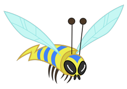 Size: 2500x1752 | Tagged: safe, artist:crimson, ambiguous gender, animal, bee, flash bee, insect, simple background, solo, transparent background, vector