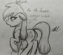 Size: 2637x2312 | Tagged: safe, artist:katkathasahathat, character:applejack, species:earth pony, species:pony, female, solo, traditional art