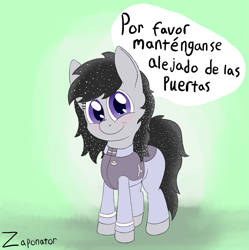 Size: 2975x2987 | Tagged: safe, artist:zaponator, oc, oc only, oc:epcot, fanfic:appledashery, appledashery, communicore, disney, experimental pony chaperone of tomorrow, fanfic, fanfic art, monorail, simple background, solo, spanish, translated in the comments, walt disney word monorail system, walt disney world, wdw monorail