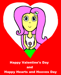 Size: 616x768 | Tagged: safe, artist:samueljcollins1990, character:fluttershy, episode:hearts and hooves day, g4, my little pony: friendship is magic, my little pony:equestria girls, flower, heart, holiday, valentine's day