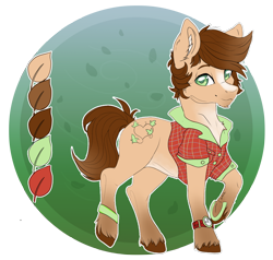 Size: 1554x1478 | Tagged: safe, artist:serenity, oc, species:pony, accessories, adoptable, hooves, horseshoes, ivy, male, poison ivy, reference sheet, solo, stallion