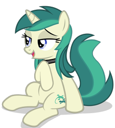 Size: 4687x5200 | Tagged: safe, artist:8-notes, artist:neroshade, artist:tyamat, oc, oc:spring starflower, species:pony, species:unicorn, absurd resolution, bedroom eyes, choker, female, freckles, male to female, oh you, simple background, sitting, solo, trans female, transgender, transparent background, vector