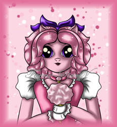 Size: 1092x1182 | Tagged: safe, artist:blacknovart, artist:faerie-starv, character:cotton candy (g1), species:anthro, g1, cotton candy, female, solo