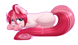 Size: 1024x604 | Tagged: safe, artist:whitehershey, oc, oc only, species:earth pony, species:pony, female, mare, simple background, solo, transparent background