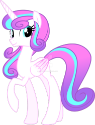 Size: 1600x2113 | Tagged: safe, artist:nstone53, character:princess flurry heart, species:alicorn, species:pony, female, lightly watermarked, mare, older, older flurry heart, raised hoof, simple background, solo, teenage flurry heart, teenager, transparent background, vector, watermark