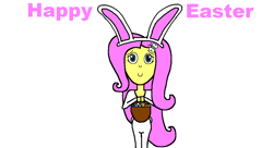Size: 1374x748 | Tagged: safe, artist:samueljcollins1990, character:fluttershy, animal costume, bunny costume, bunny ears, clothing, costume, easter, easter bunny, holiday