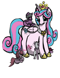 Size: 1859x2430 | Tagged: safe, artist:fluor1te, character:princess flurry heart, oc, parent:oc:shimmering glow, parent:princess flurry heart, parents:canon x oc, species:alicorn, species:earth pony, species:pegasus, species:pony, species:unicorn, adult, alicorn oc, belly, belly painting, brush, colt, doodle, drawing, female, filly, foal, hyper, hyper pregnancy, jewelry, magic, male, mama flurry, mother and child, multiple pregnancy, offspring, offspring's offspring, older, pregnant, regalia, simple background, transparent background