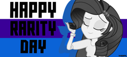 Size: 2999x1350 | Tagged: safe, artist:thebar, character:rarity, my little pony:equestria girls, female, happy rarity day, rarity day, solo, wallpaper