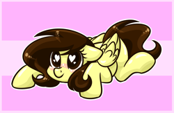 Size: 1024x668 | Tagged: safe, artist:whitehershey, oc, oc only, oc:white hershey, species:pony, abstract background, female, heart eyes, mare, solo, wingding eyes