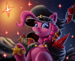 Size: 1200x972 | Tagged: safe, artist:vittorionobile, character:pinkie pie, species:earth pony, species:pony, clothing, cosplay, costume, female, hat, kill la kill, mare, solo