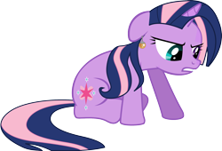 Size: 2002x1359 | Tagged: safe, artist:cupcakescankill, character:fluttershy, character:twilight sparkle, daughter, dragon ball z, female, flutterlight, frustrated, fusion, potara, simple background, transparent background, vector