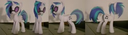 Size: 2026x556 | Tagged: safe, artist:hashbro, character:dj pon-3, character:vinyl scratch, species:pony, species:unicorn, 3d print, female, irl, mare, photo, sculpture, smiling, solo, stylized cartoon horse
