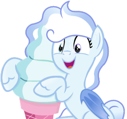 Size: 800x750 | Tagged: safe, artist:cirillaq, base used, oc, oc:snowstorm, species:bat pony, species:pony, female, food, ice cream, mare, simple background, solo, transparent background