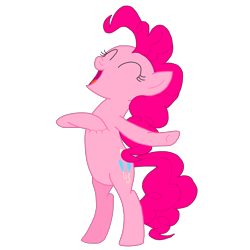 Size: 10000x10000 | Tagged: safe, artist:optimusv42, base used, character:pinkie pie, absurd resolution, cave pony, caveman, cavemare, chest pounding, female, gorilla, simple background, solo, tarzan, transparent background, vector