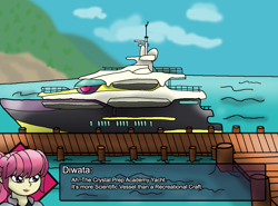 Size: 1170x864 | Tagged: safe, artist:pokecure123, character:diwata aino, my little pony:equestria girls, background human, pier, yacht
