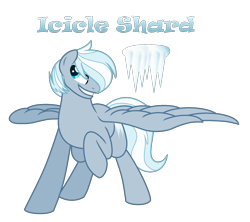 Size: 1664x1480 | Tagged: safe, artist:hazardous-andy, base used, oc, oc only, oc:icicle shard, parent:double diamond, parent:night glider, parents:nightdiamond, species:pegasus, species:pony, male, offspring, raised hoof, simple background, solo, spread wings, stallion, transparent background, wings