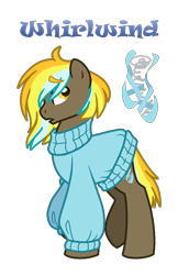 Size: 814x1182 | Tagged: safe, artist:hazardous-andy, base used, oc, oc only, oc:whirlwind, parent:lightning dust, parent:thunderlane, parents:thunderdust, species:pony, clothing, male, offspring, simple background, solo, stallion, sweater, transparent background