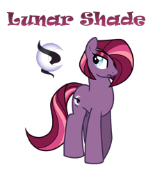 Size: 1000x1122 | Tagged: safe, artist:hazardous-andy, base used, oc, oc only, oc:lunar shade, parent:moondancer, parent:star tracker, parents:moontracker, species:earth pony, species:pony, eyeshadow, female, hair over one eye, makeup, mare, offspring, simple background, solo, transparent background