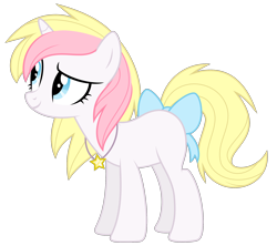 Size: 2000x1779 | Tagged: safe, artist:bubblestormx, oc, oc:platina, species:pony, species:unicorn, bow, female, mare, simple background, solo, tail bow, transparent background