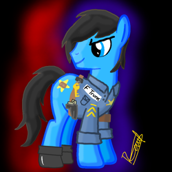 Size: 768x768 | Tagged: safe, artist:thunder burst, oc, clothing, gun, police, police officer, solo, weapon