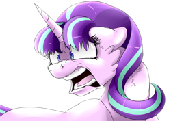 Size: 1024x724 | Tagged: safe, artist:whitehershey, character:starlight glimmer, species:pony, species:unicorn, angry, cross-popping veins, female, mare, quiet, ragelight glimmer, solo, villainous breakdown