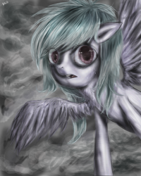 Size: 1200x1500 | Tagged: safe, artist:klalaskaxd, character:cloudchaser, species:pegasus, species:pony, female, looking at you, mare, solo