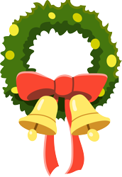 Size: 5630x8192 | Tagged: safe, artist:mewtwo-ex, episode:hearth's warming eve, g4, my little pony: friendship is magic, .ai available, absurd resolution, bell, bow, christmas wreath, no pony, object, resource, simple background, transparent background, vector, wreath