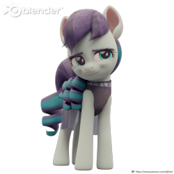 Size: 3072x3072 | Tagged: safe, artist:therealdjthed, character:coloratura, species:earth pony, species:pony, 3d, 3d model, blender, cute, cycles, cycles render, female, mare, model:djthed, patreon, patreon logo, rara, rarabetes, simple background, smiling, solo, transparent background