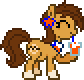 Size: 84x80 | Tagged: safe, artist:anonycat, oc, oc only, oc:chilenia, species:earth pony, species:pony, desktop ponies, nation ponies, alcohol, animated, chile, drink, drinking, eyes closed, female, gif, glass, mare, pixel art, ponified, simple background, smiling, solo, sprite, straw, transparent background