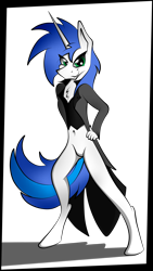 Size: 3093x5500 | Tagged: safe, artist:bumskuchen, oc, oc:shifting gear, species:anthro, species:pony, species:unicorn, clothing, nudity, partial nudity, simple background, solo, transparent background