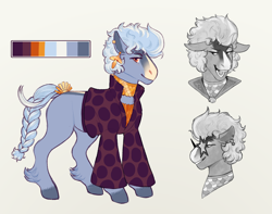 Size: 3808x3008 | Tagged: safe, artist:sutexii, oc, oc:sweetspea, parent:hoity toity, parent:photo finish, parents:photoity, species:pony, bust, choker, clothing, color palette, ear piercing, earring, jewelry, necklace, offspring, piercing, reference sheet, shirt, simple background, solo, standing, white background