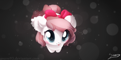 Size: 1280x640 | Tagged: safe, artist:sverre93, oc, oc:aurelia freefeather, species:pegasus, species:pony, blep, blushing, bow, chibi, clothing, commission, cute, female, hair bow, happy, looking at you, mare, mlem, ocbetes, silly, smiling, solo, sverre is trying to murder us, tongue out, weapons-grade cute