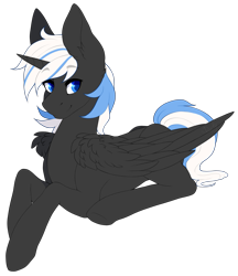 Size: 1271x1468 | Tagged: safe, artist:dusty-onyx, oc, oc:storm bringer, species:alicorn, species:pony, female, mare, prone, simple background, solo, transparent background