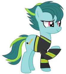 Size: 2000x2254 | Tagged: safe, artist:bubblestormx, oc, oc:lamp lighter, species:earth pony, species:pony, clothing, female, simple background, smiling, solo, transparent background