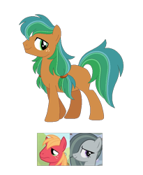 Size: 570x696 | Tagged: safe, artist:hazardous-andy, character:big mcintosh, character:marble pie, parent:big macintosh, parent:marble pie, parents:marblemac, ship:marblemac, female, male, offspring, shipping, simple background, straight, transparent background