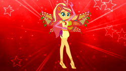 Size: 1280x720 | Tagged: safe, artist:gouhlsrule, artist:manitas478, base used, character:sunset shimmer, my little pony:equestria girls, barefoot, clothing, crossover, enchantix, fairy, fairy wings, feet, gloves, long gloves, rainbow s.r.l, winged humanization, wings, winx club