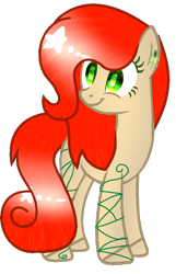 Size: 548x850 | Tagged: safe, artist:shiibases, artist:space--paws0w0, base used, oc, oc only, oc:poison ivy (ice1517), species:earth pony, species:pony, batman, blank flank, commission, dc comics, ear piercing, earring, female, jewelry, mare, piercing, poison ivy, simple background, solo, tattoo, transparent background, vine
