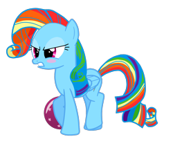 Size: 1404x1200 | Tagged: safe, artist:drumblastingquilava, character:rainbow dash, alternate hairstyle, ball, female, makeup, rarity hair, simple background, solo, transparent background, vector