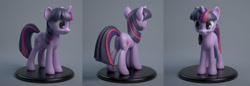 Size: 2400x830 | Tagged: safe, artist:hashbro, character:twilight sparkle, character:twilight sparkle (unicorn), species:pony, species:unicorn, 3d, prototype, render