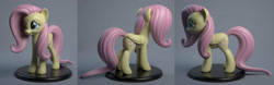 Size: 2704x843 | Tagged: safe, artist:hashbro, character:fluttershy, species:pony, 3d, female, prototype, render, solo