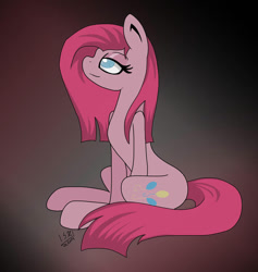 Size: 1024x1078 | Tagged: safe, artist:cyanyeh, character:pinkamena diane pie, character:pinkie pie, species:earth pony, species:pony, cute, cuteamena, female, sitting, smiling, solo