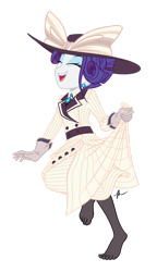 Size: 900x1565 | Tagged: safe, artist:hexfloog, character:rarity, episode:p.p.o.v. (pony point of view), g4, my little pony: friendship is magic, my little pony:equestria girls, clothing, dress, ear piercing, earring, eyes closed, feet, female, jewelry, missing shoes, piercing, raristocrat, rose dewitt bukater, simple background, smiling, solo, titanic, toes, transparent background, vector