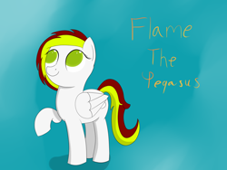 Size: 1280x960 | Tagged: safe, artist:hartenas, oc, oc only, oc:flame, species:pegasus, species:pony, solo