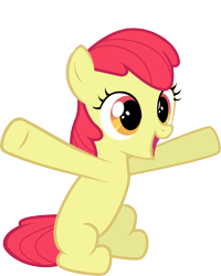 Size: 6000x7504 | Tagged: safe, artist:tamalesyatole, edit, editor:slayerbvc, character:apple bloom, species:earth pony, species:pony, absurd resolution, accessory-less edit, female, filly, missing accessory, simple background, sitting, solo, transparent background, vector, vector edit
