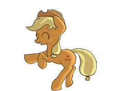 Size: 4600x3450 | Tagged: safe, artist:dumbwoofer, character:applejack, clothing, cowboy hat, eyes closed, female, happy, hat, solo, stetson