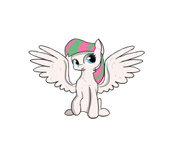 Size: 4034x3450 | Tagged: safe, artist:dumbwoofer, character:blossomforth, species:pegasus, species:pony, adoraforth, cute, female, mare, solo, spread wings, wings