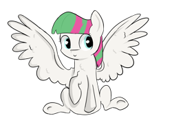 Size: 4600x3450 | Tagged: safe, artist:dumbwoofer, character:blossomforth, species:pegasus, species:pony, female, mare, solo, spread wings, underhoof