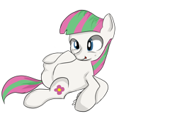 Size: 4600x3450 | Tagged: safe, artist:dumbwoofer, character:blossomforth, species:pegasus, species:pony, contortion, contortionist, contortionista, female, lying down, mare, solo