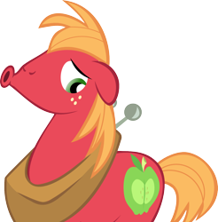 Size: 1200x1218 | Tagged: safe, artist:cwossie, character:big mcintosh, species:earth pony, species:pony, male, simple background, solo, stallion, transparent background, vector, whistling