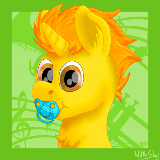 Size: 512x512 | Tagged: safe, artist:wittleskaj, oc, species:pony, animated, avatar, baby, baby pony, blinking, colt, cute, ear twitch, foal, gif, male, pacifier, sucking